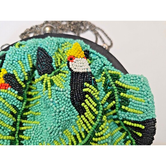 5 Elements Parrot Beaded Polti Clutch Bag - Picture 4 of 15